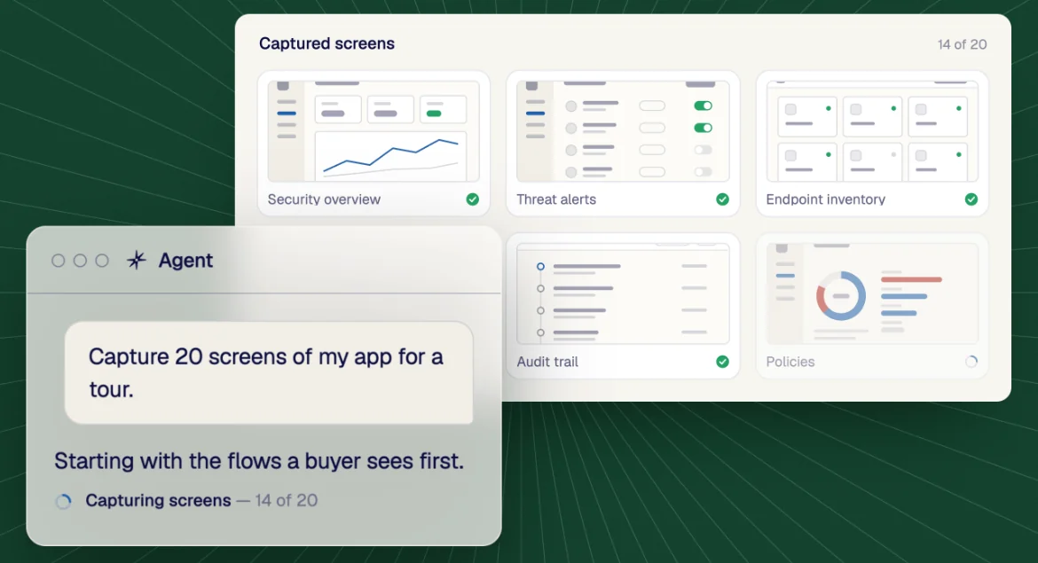 Reprise product capture and demo creation interface