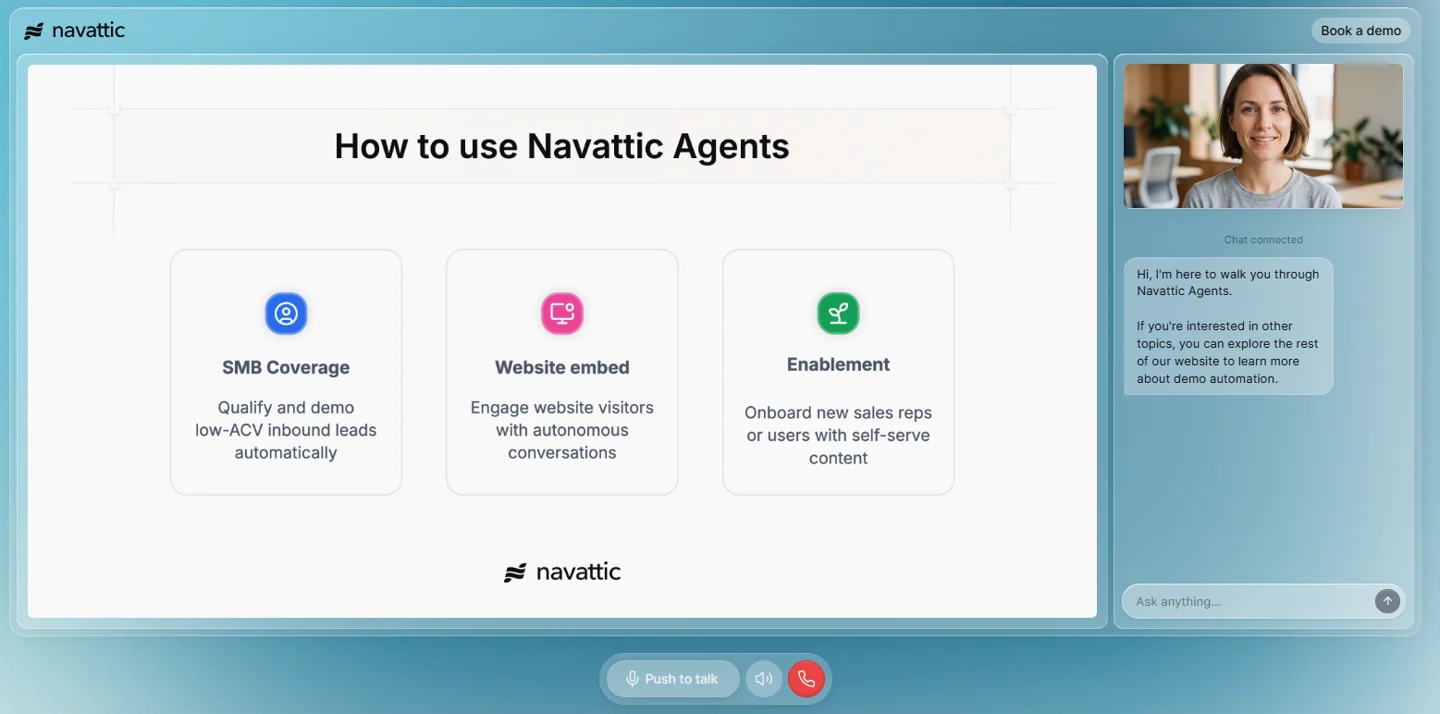 Navattic interactive demo interface