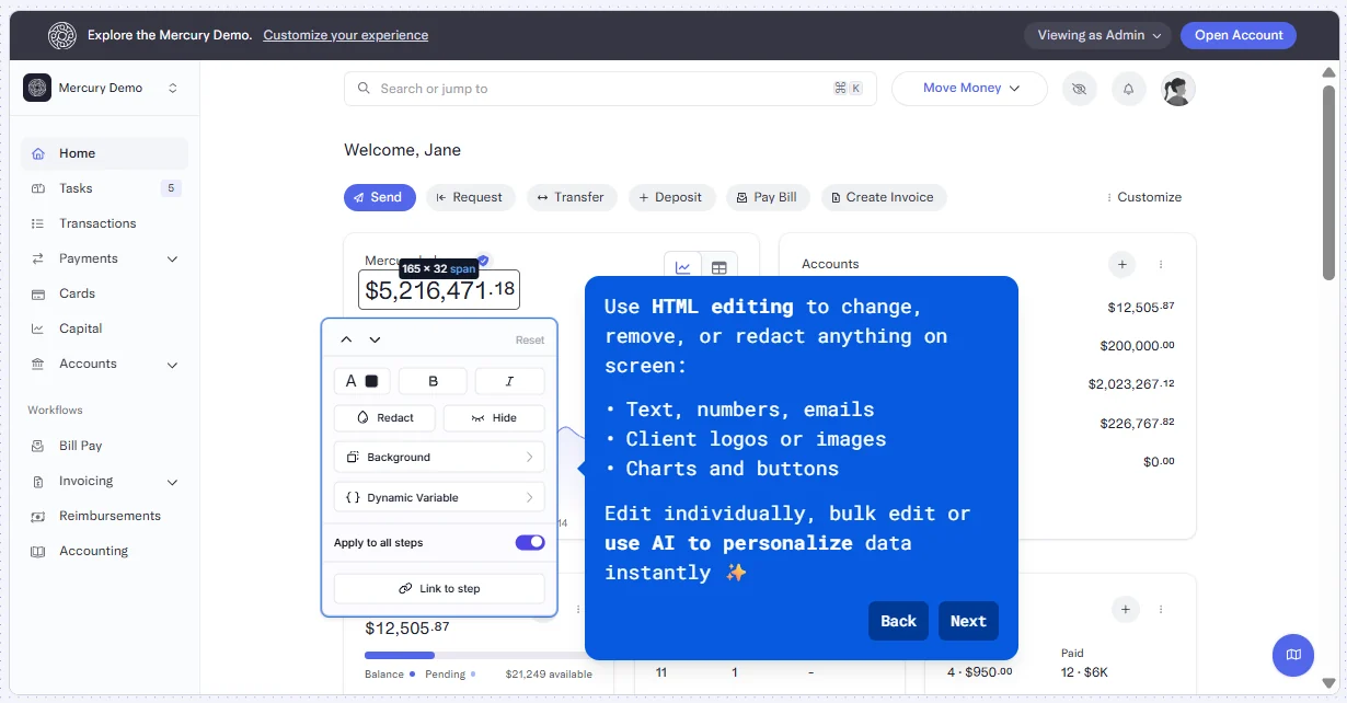 Supademo guided demo editor